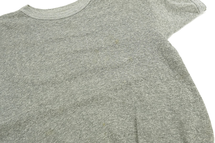 60'S～ 無地 ショートスリーブ クルーネックスウェット グレー 実寸(M
