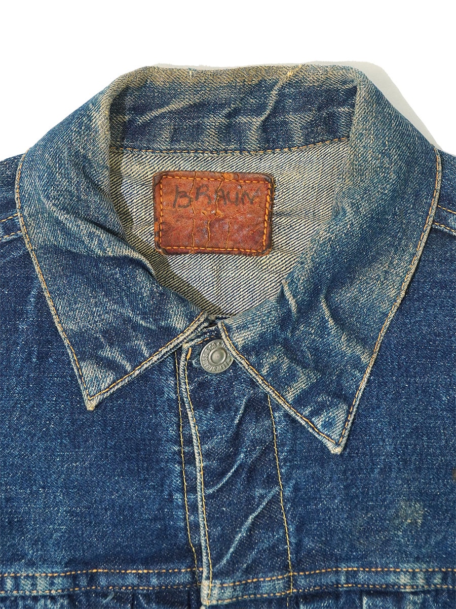 50's Levi's 507XX レザーパッチ デニムジャケット 色残り 良雰囲気