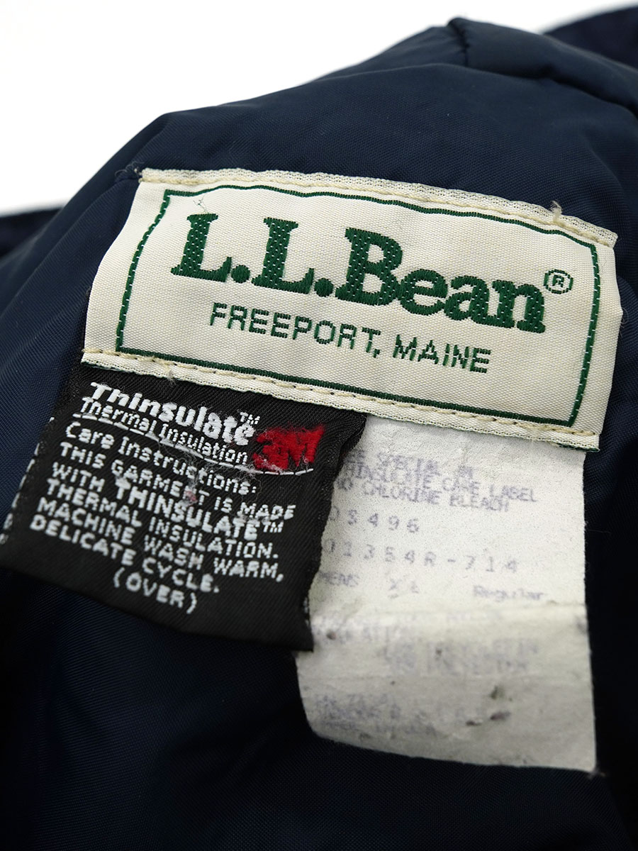 80's～ L.L.BEAN アノラックパーカ ネイビー 表記(XL) パッカブル USA