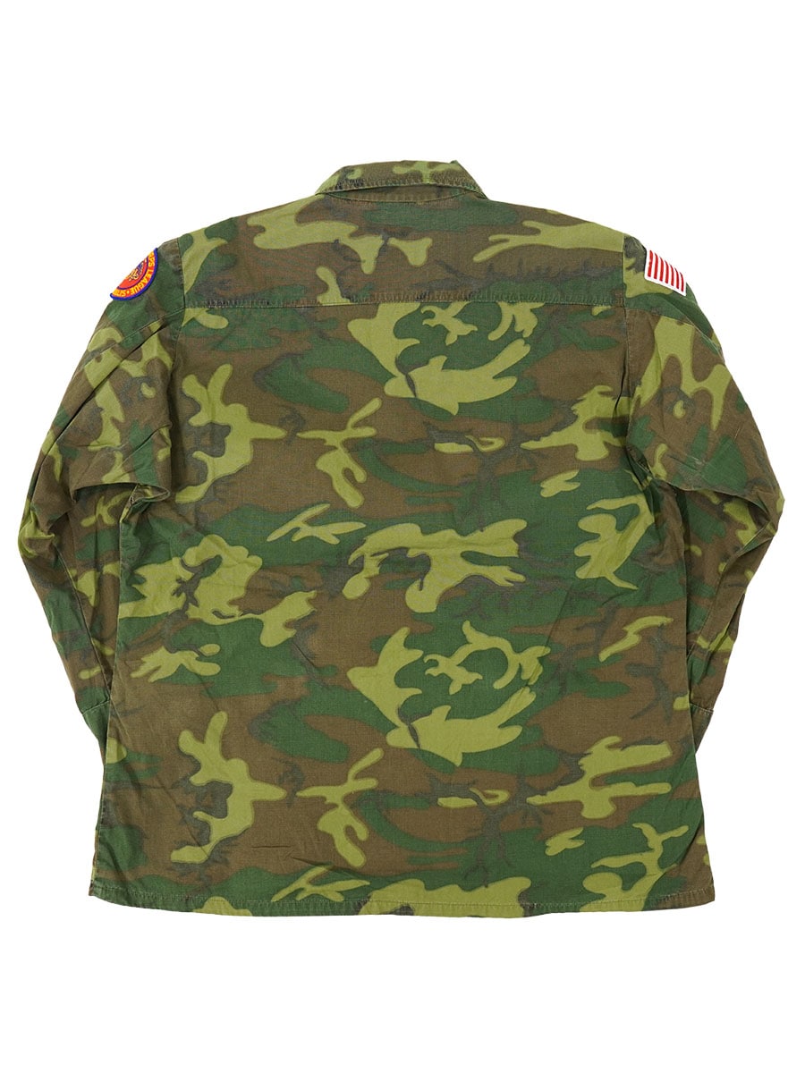 68 U.S.ARMY ERDL GREEN LEAF CAMO FATIGUE JACKET 3RD (SIZE.LARGE
