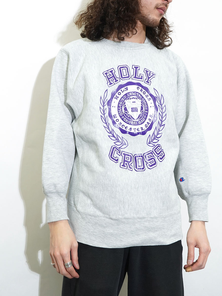 80's プリントタグ チャンピオンRW ''HOLY CROSS'' 3段プリント 表記(L