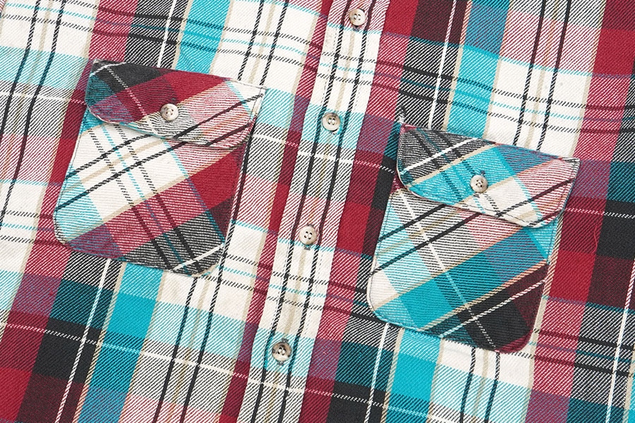 90'S FIVE BROTHER PLAID FLANNEL SHIRT (SIZE.X LARGE TALLMAN) | NEW