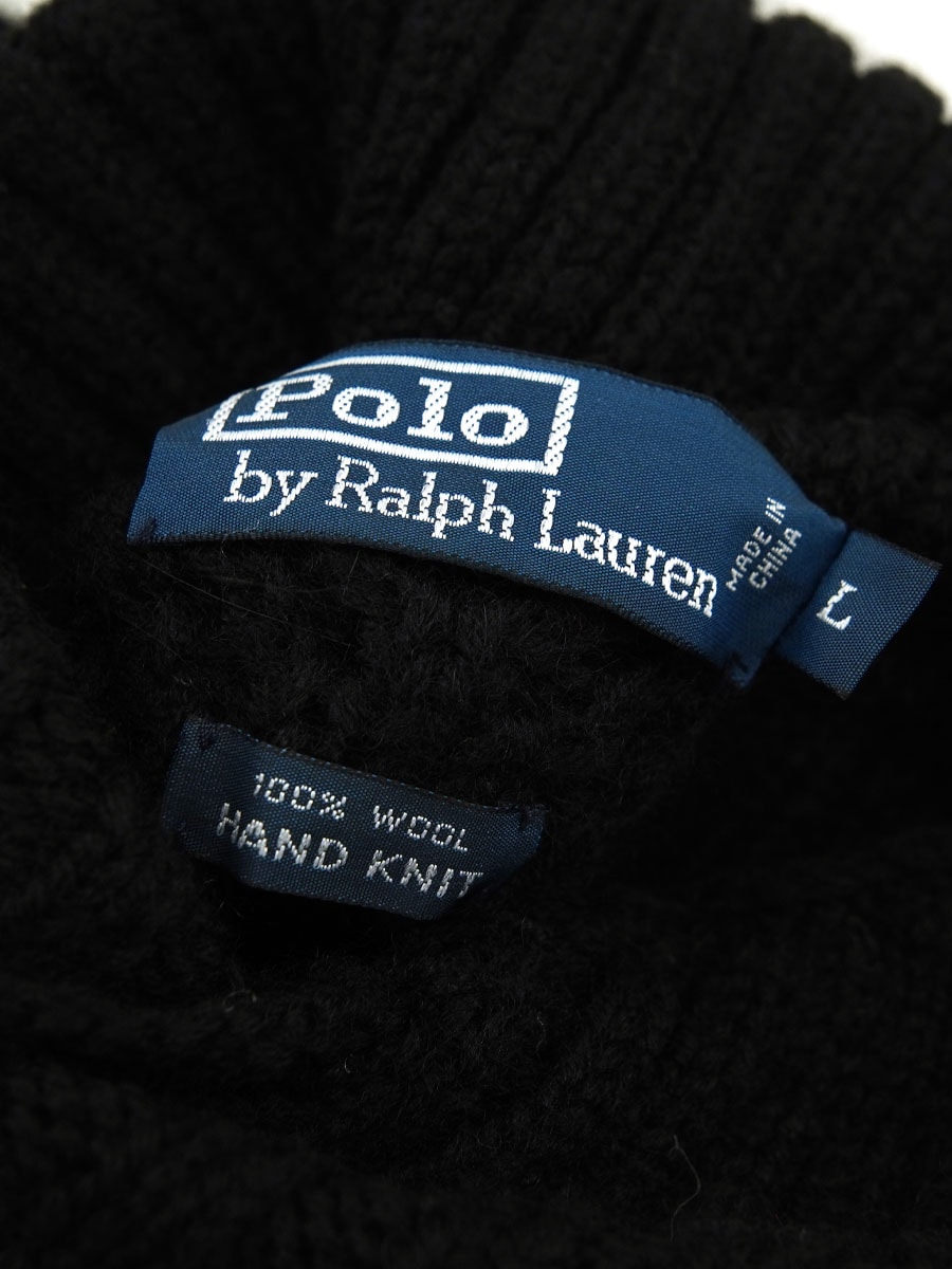 ラルフローレン スノーフレーク 100% WOOL ハンドニット ショール