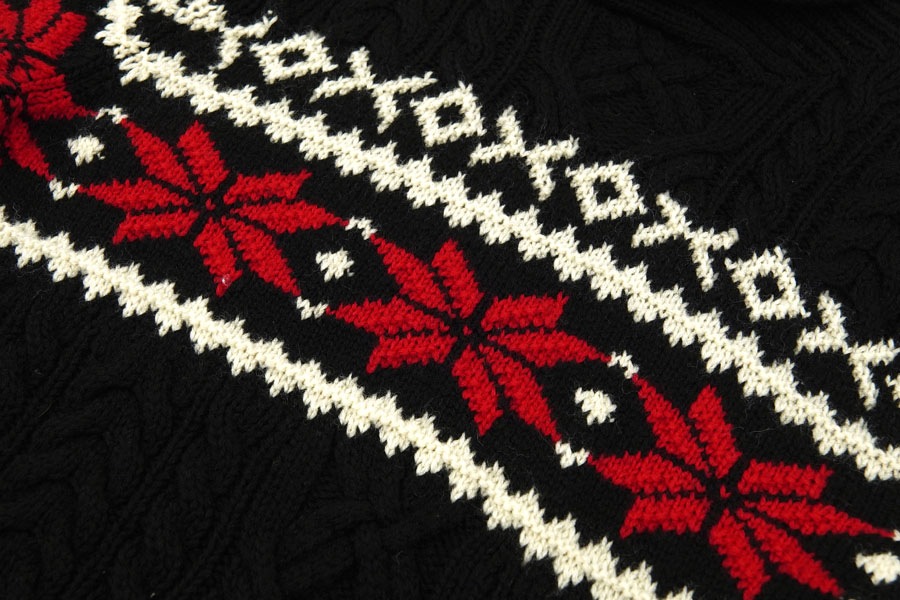 ラルフローレン スノーフレーク 100% WOOL ハンドニット ショール