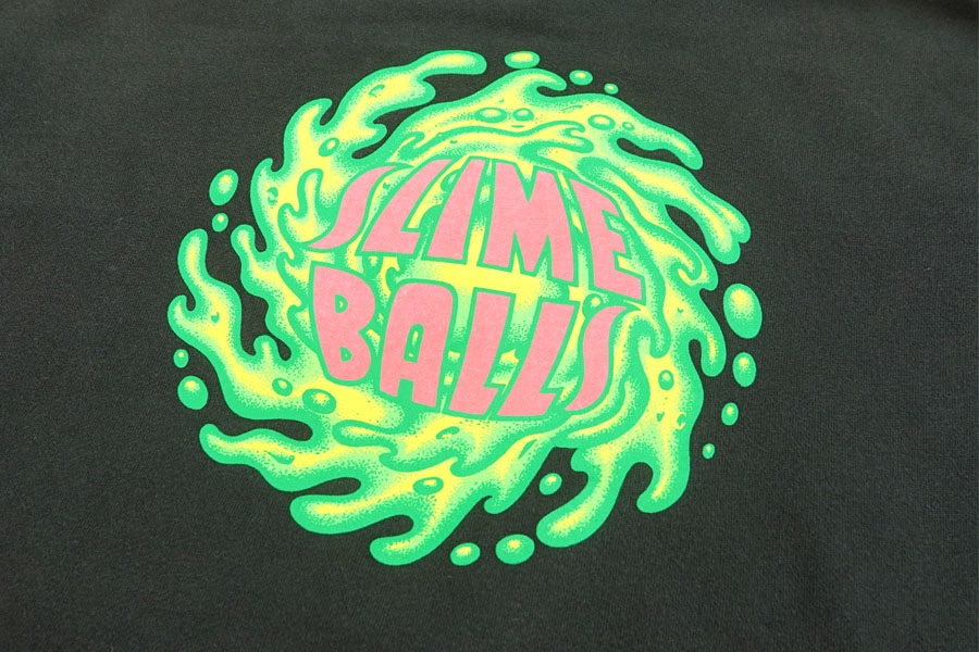 90's NHS ''SLIME BALLS'' 両面プリント スウェットパーカ 表記(XL)