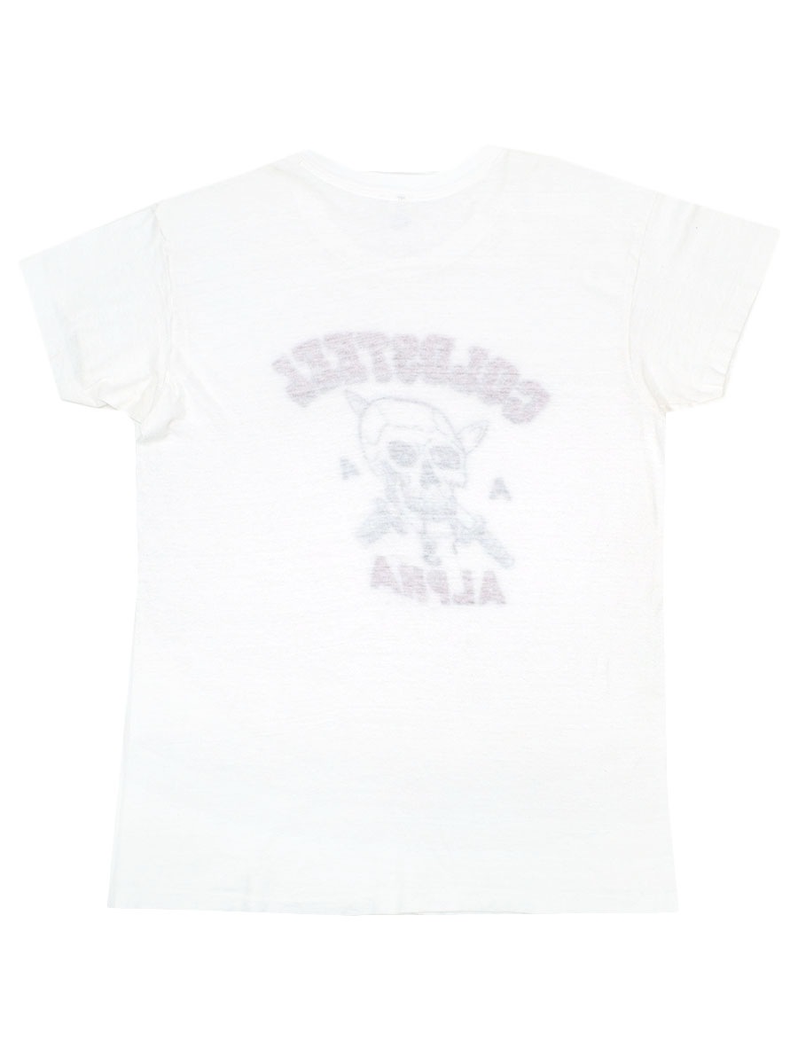 70's Hanes ''COLDSTEEL ALPHA'' スカルプリントTシャツ 100%コットン