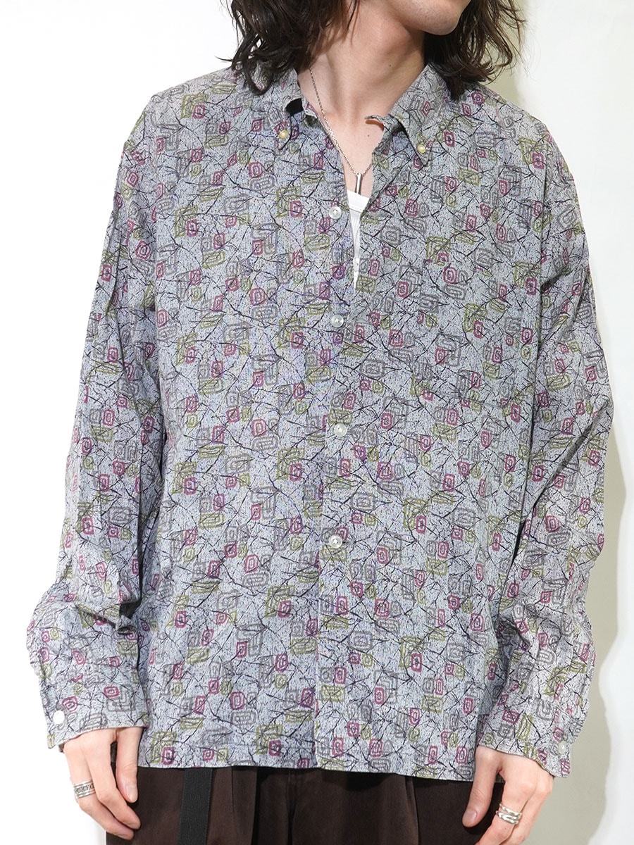 60'S CRANBROOK LOOP COLLAR BUTTON DOWN LONG SLEEVE SHIRT (SIZE.X LARGE)