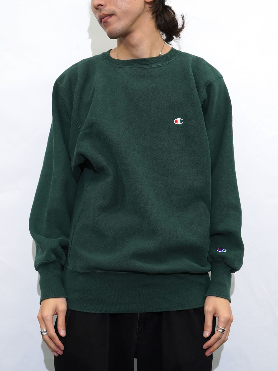 90's 刺繍タグ チャンピオンRW 無地グリーン 表記(L) USA製 | NEW ITEM