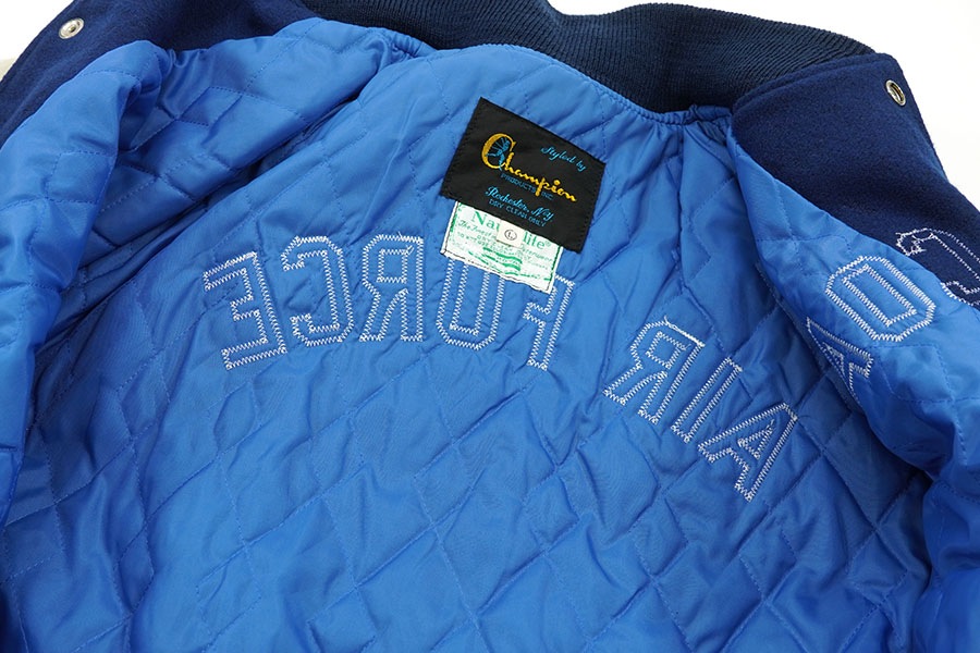 70's チャンピオン ランタグ ''AIR FORCE/COACH'' ウールスタジャン