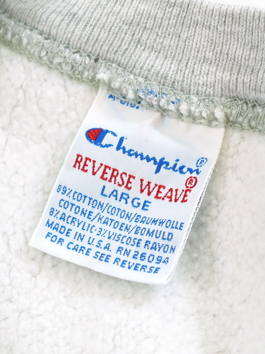 90's 刺繍タグ チャンピオンRW ''BOSTON COLLEGE'' グレー 表記(L) USA製