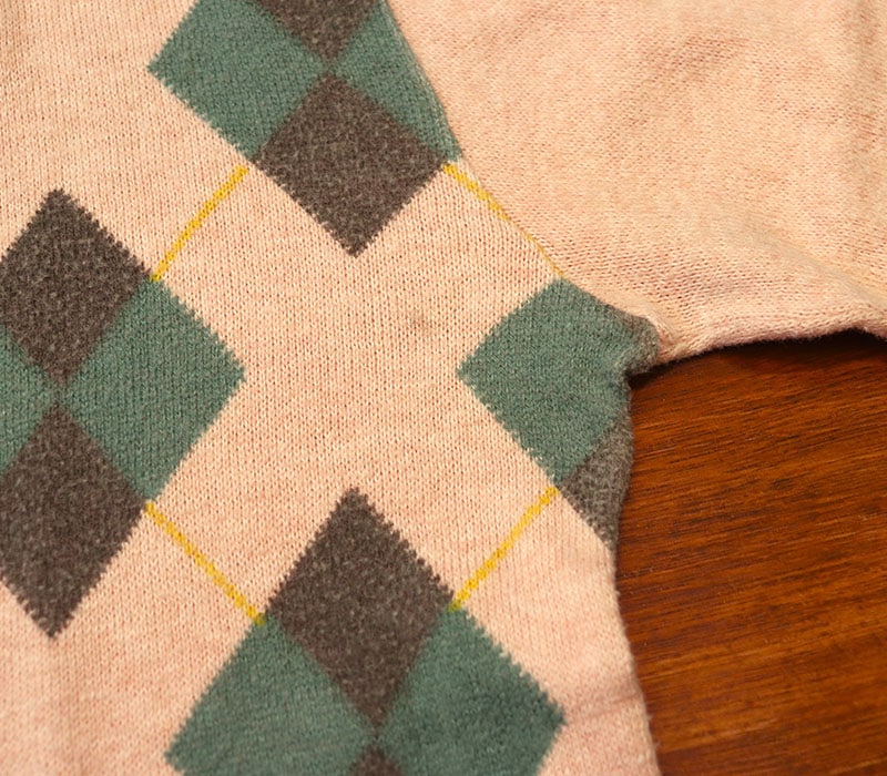 1950s ARGYLE POLO , Size L