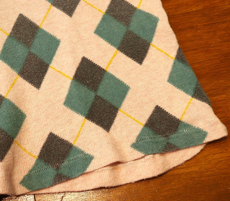 1950s ARGYLE POLO , Size L