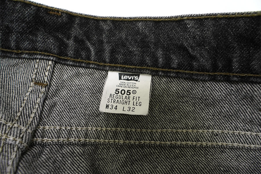 90's Levi's 505 オレンジタブ ブラックデニムパンツ 表記(34x32) USA製