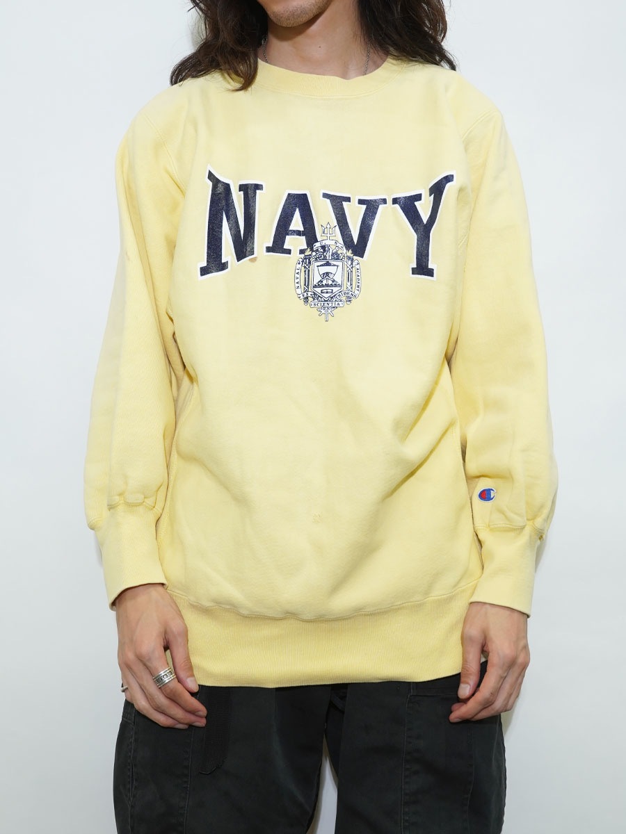 90's 刺繍タグ チャンピオンRW ''NAVY'' 表記(XL) USA製 レア