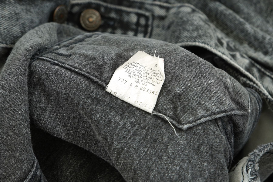 80's Levi's 70507 4ポケット アシッドブラック デニムジャケット  表記(L) USA製