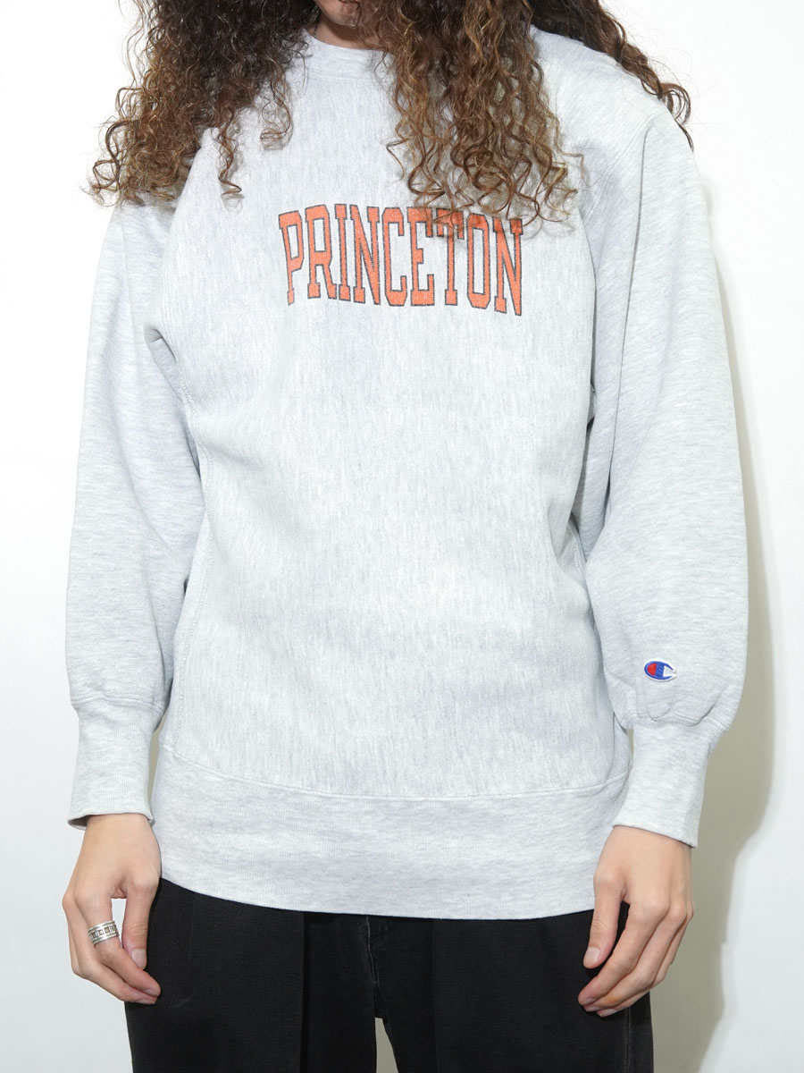 90's 刺繍タグ チャンピオンRW ''PRINCETON'' 染み込み 表記(L) USA製