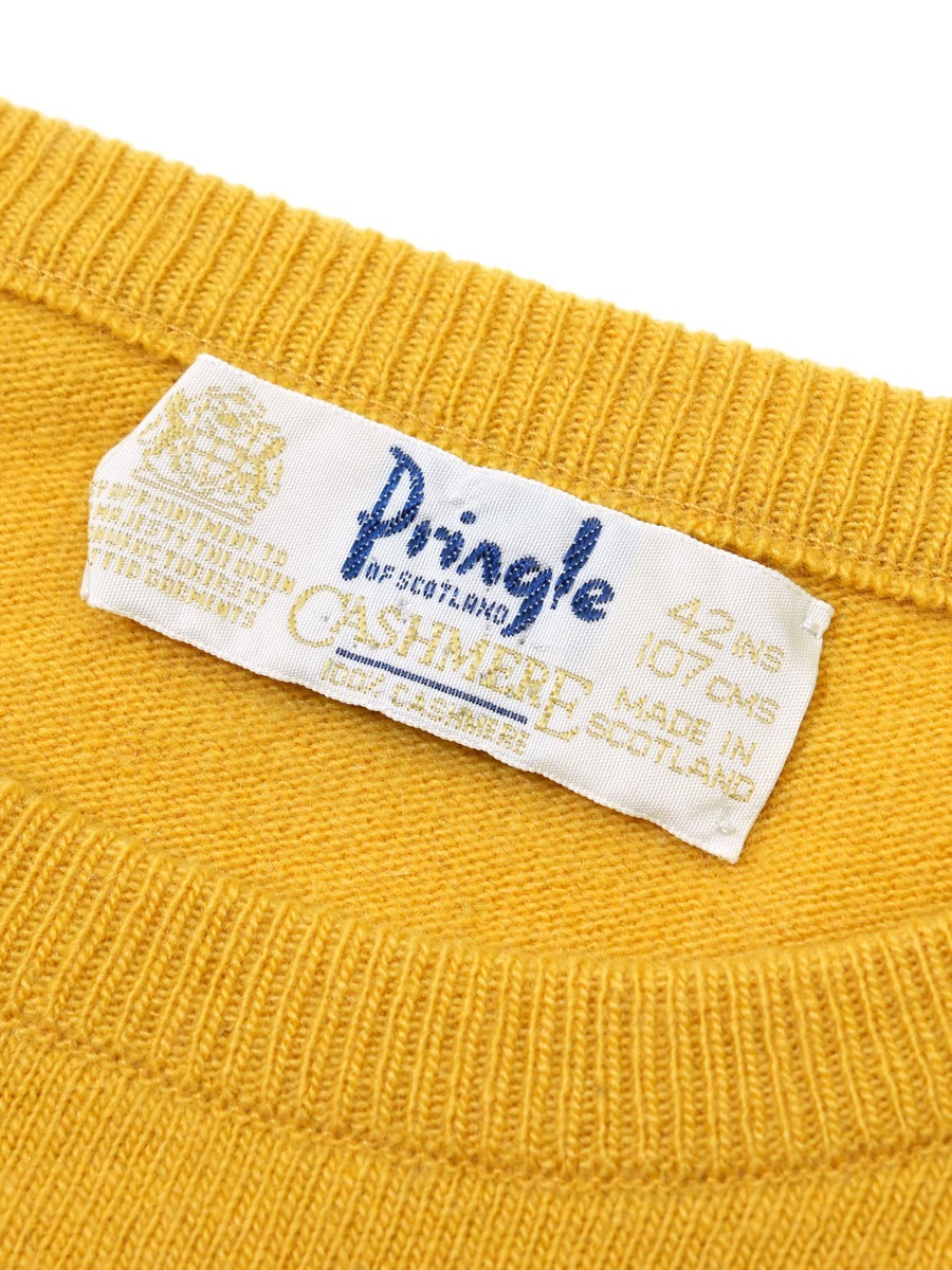 新品　プリングル　カシミヤ　2枚セット　スコットランド　 セーター　ニット スコットランド製 Pringle 100％カシミヤ ニットセーター イエロー