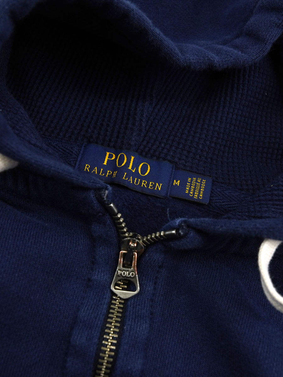 ラルフローレン フード裏サーマル フルジップスウェットパーカ 表記(M