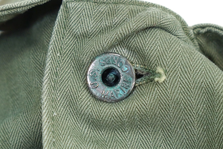 40s USMC usmc p-41 HBT ミリタリージャケット ステンシル USMC P-41 HBT UTILITY JACKET WITH STENCIL（BIG SIZE） - 古着