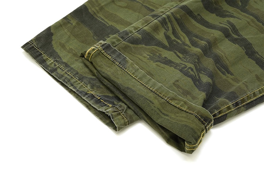 70's～ リップストップ タイガーカモ カーゴパンツ 実寸(31x27位