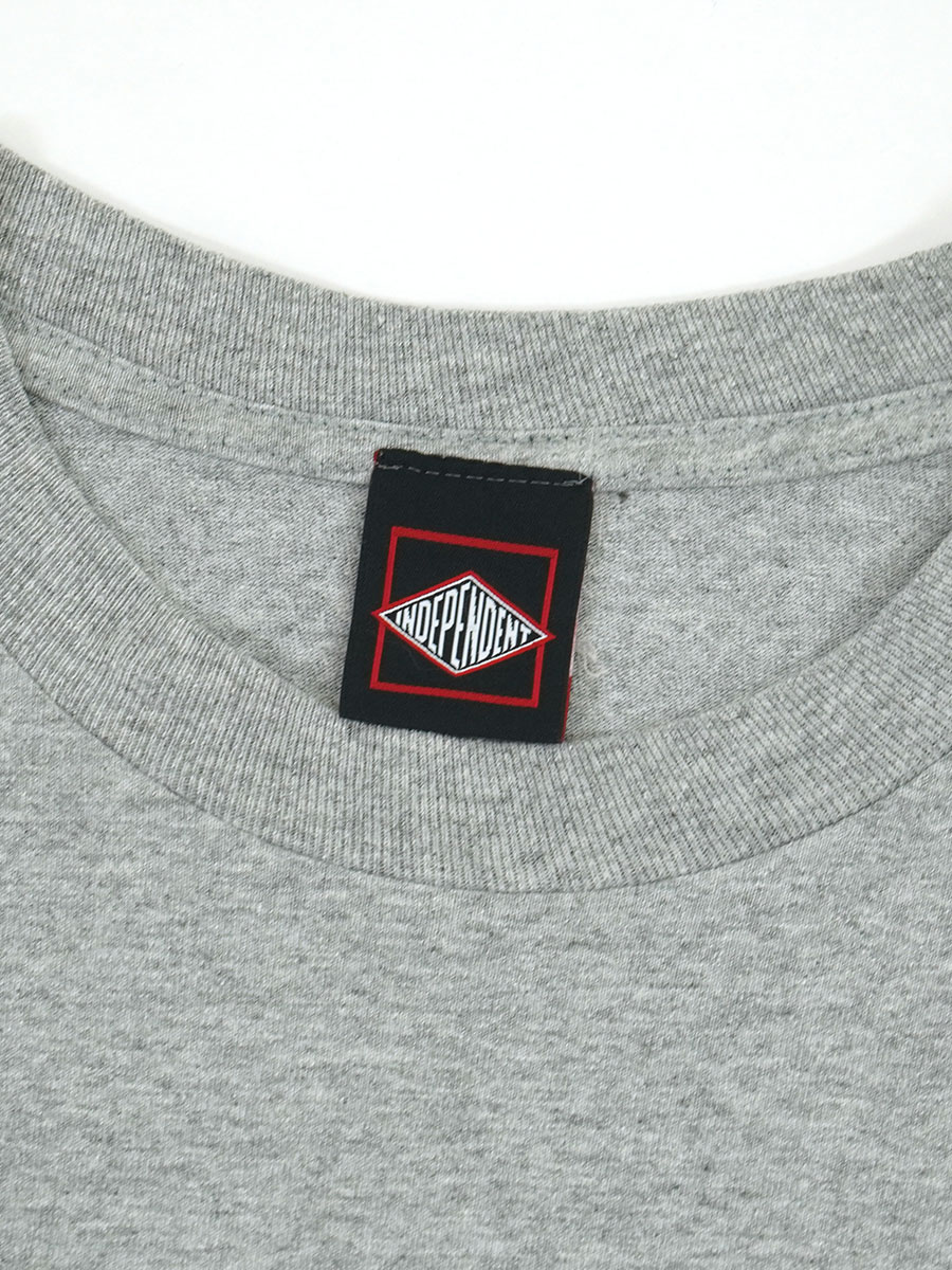 00's～ INDEPENDENT ロゴワッペン Tシャツ グレー 表記(M) | NEW ITEM