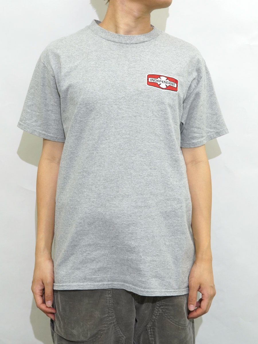 00's～ INDEPENDENT ロゴワッペン Tシャツ グレー 表記(M) | すべての