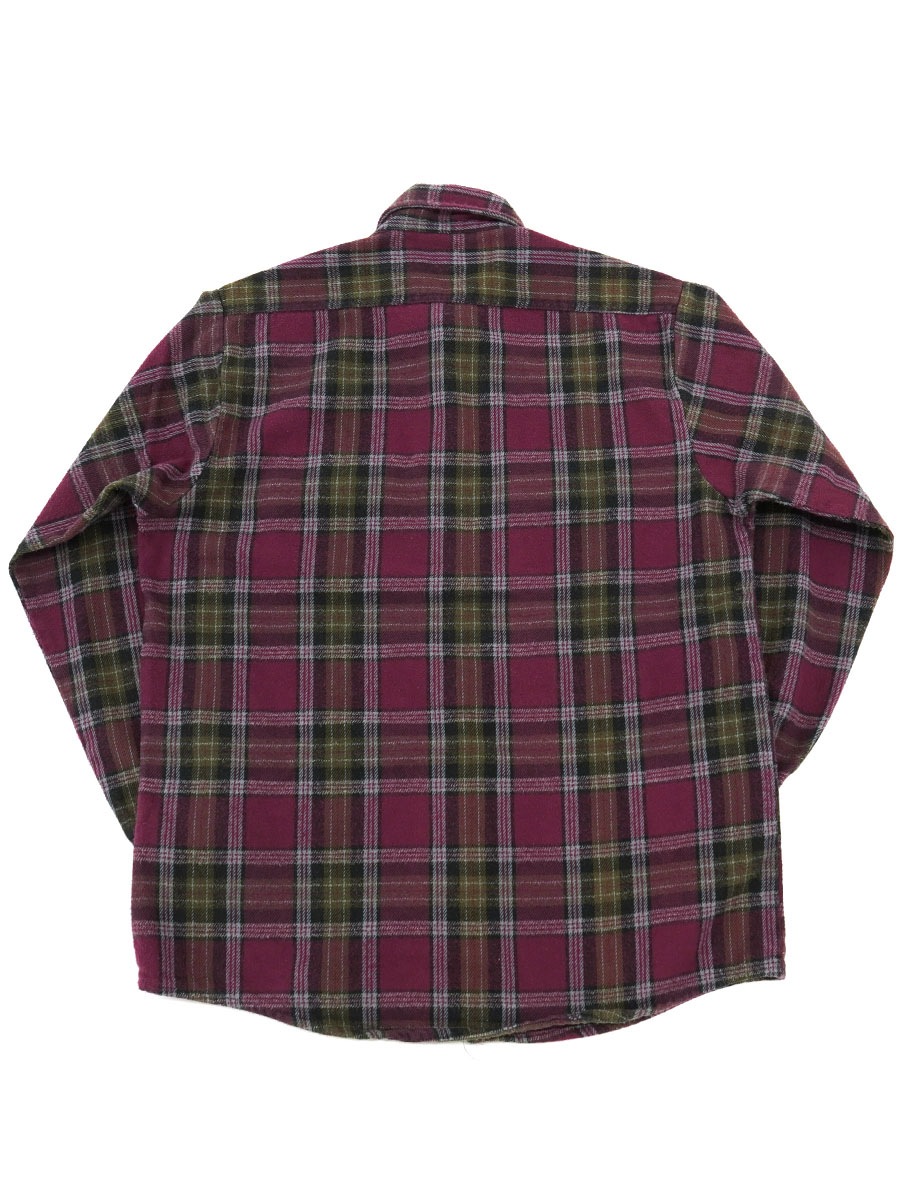 90'S FIVEBROTHER PLAID FLANNEL SHIRT (SIZE. TALLMAN LARGE) MADE IN USA