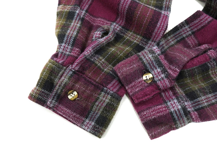 90'S FIVEBROTHER PLAID FLANNEL SHIRT (SIZE. TALLMAN LARGE) MADE IN USA