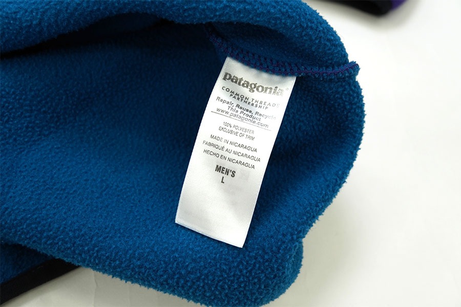 15's パタゴニア シンチラスナップTプルオーバー アンダーウォーターブルー/パープル 表記(L)