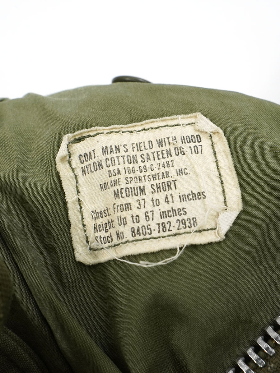 69's U.S.ARMY M-65 フィールドジャケット アルミジップ 表記(MEDIUM