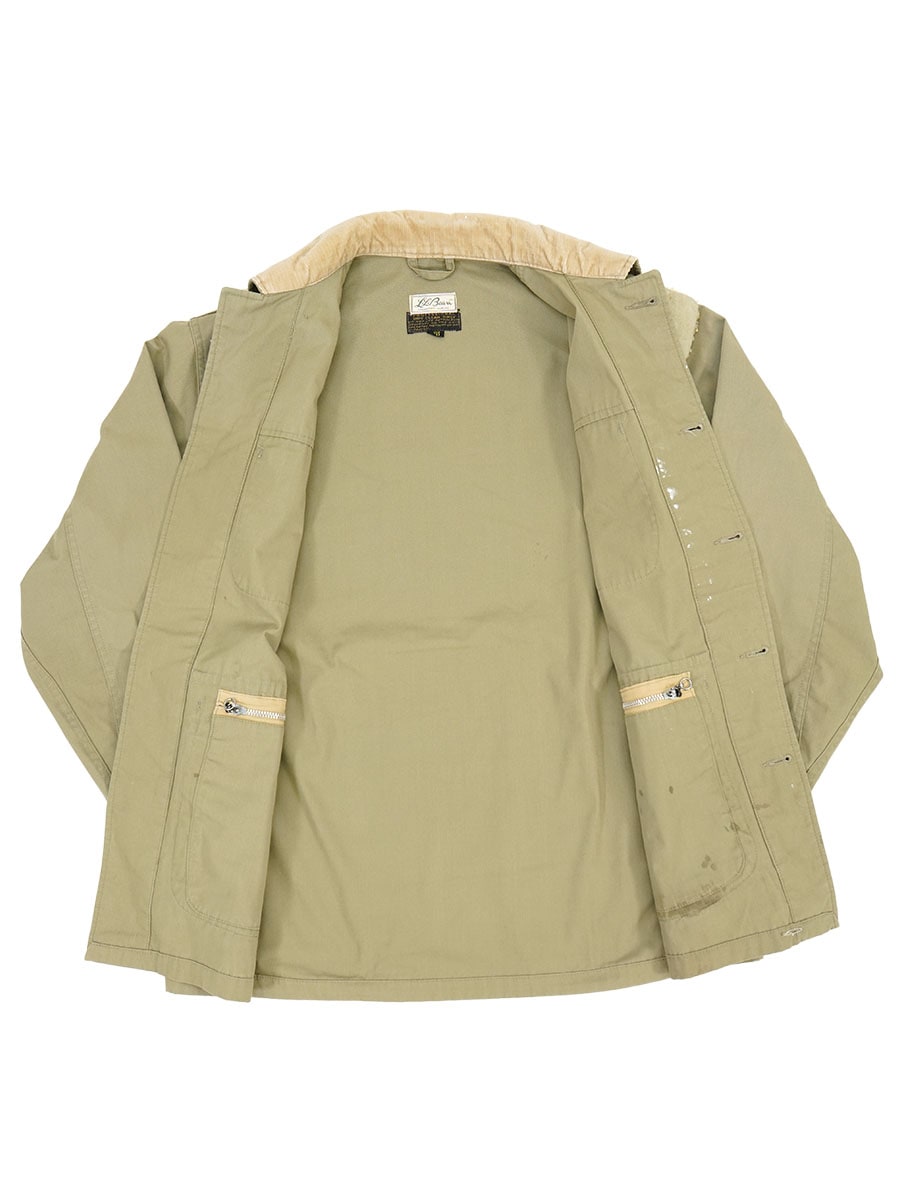 70's L.L.Bean 筆記体タグ ワーデンジャケット カーキ 表記(40 LONG