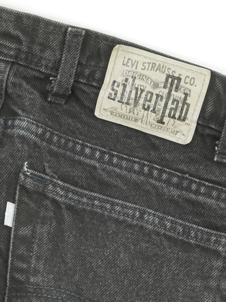 90'S LEVI'S SILVER TAB ''BAGGY'' BLACK JEANS (SIZE.W34 L32) MADE