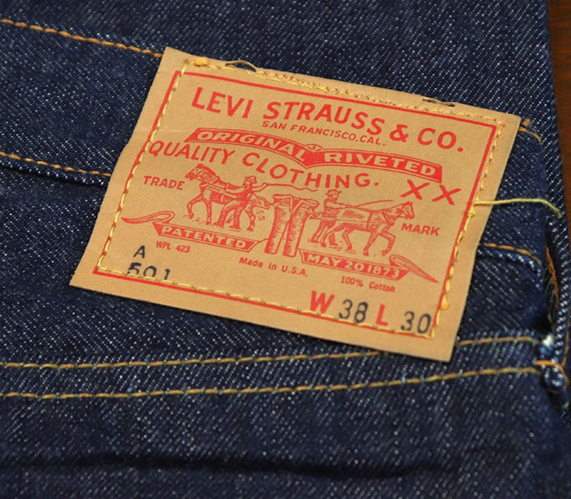 1960s DEAD STOCK , LEVIS 501E A-TYPE , Size W38 L30