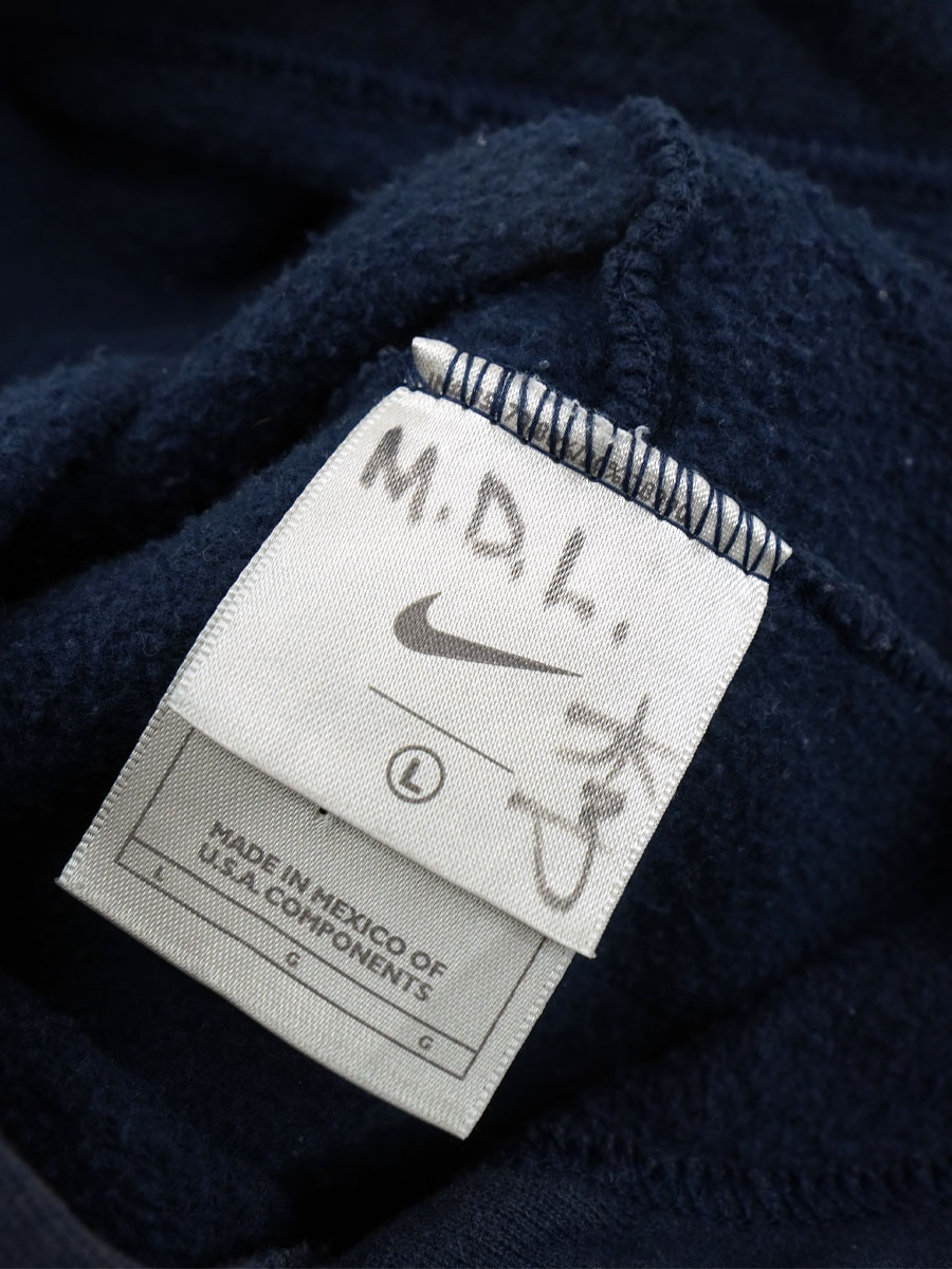 【即日発送】XL紺90s00sNIKEナイキusa製センタースウォッシュネイビー 90's アメリカ製「Nike」センタースウォッシュロゴパーカー - 古着屋