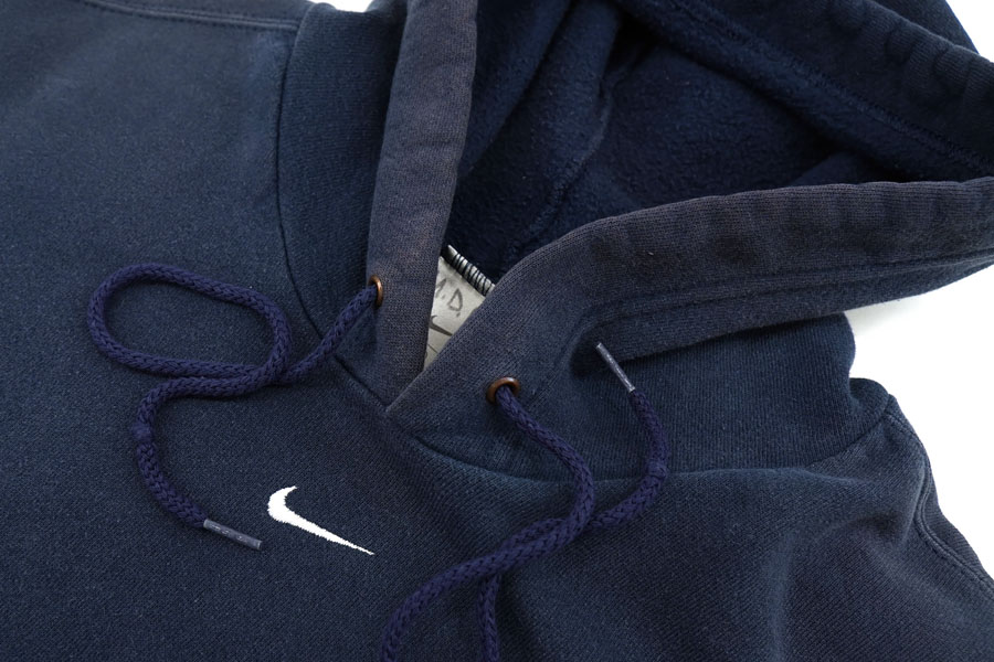 90's～ NIKE センタースウォッシュ スウェットパーカー ネイビー 表記