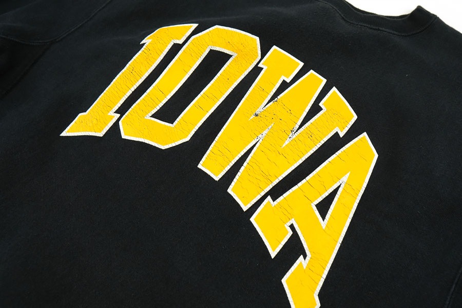 90's 刺繍タグ チャンピオンRW ''IOWA'' ブラック 表記(XXL) USA製