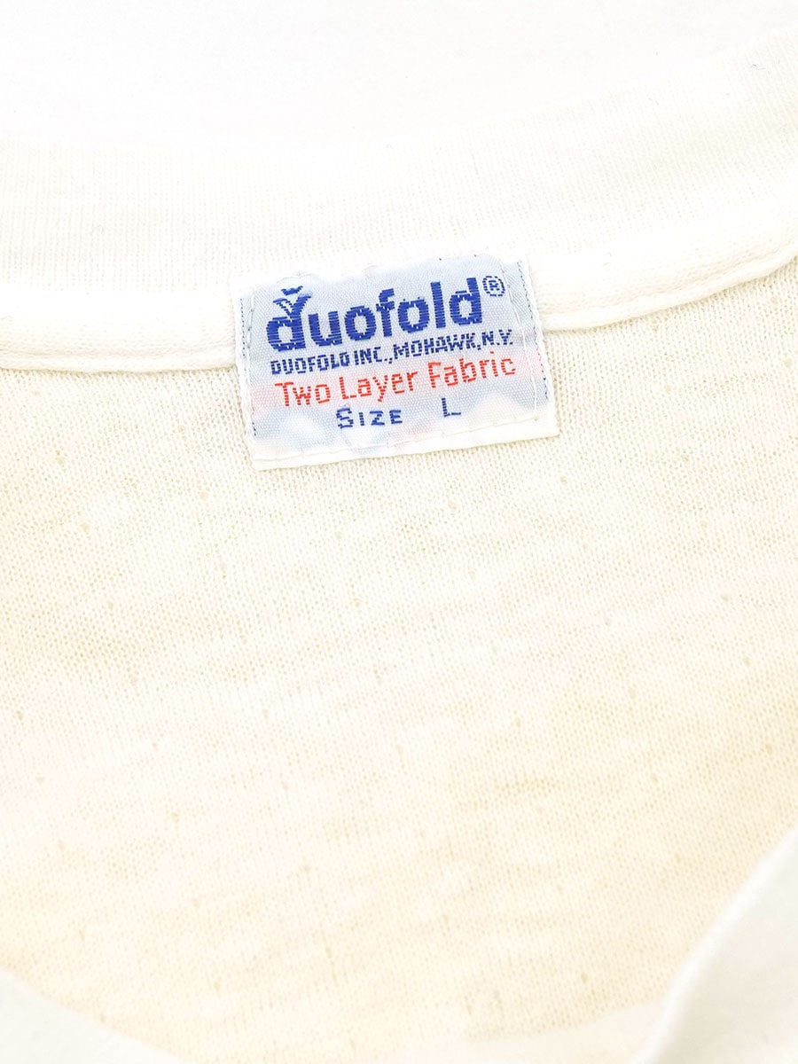 70's duofold ロングスリーブサーマル アイボリー 表記(L)