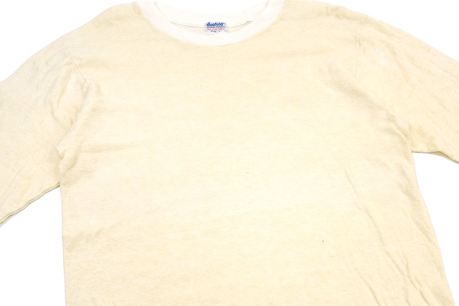 70's duofold ロングスリーブサーマル アイボリー 表記(L)