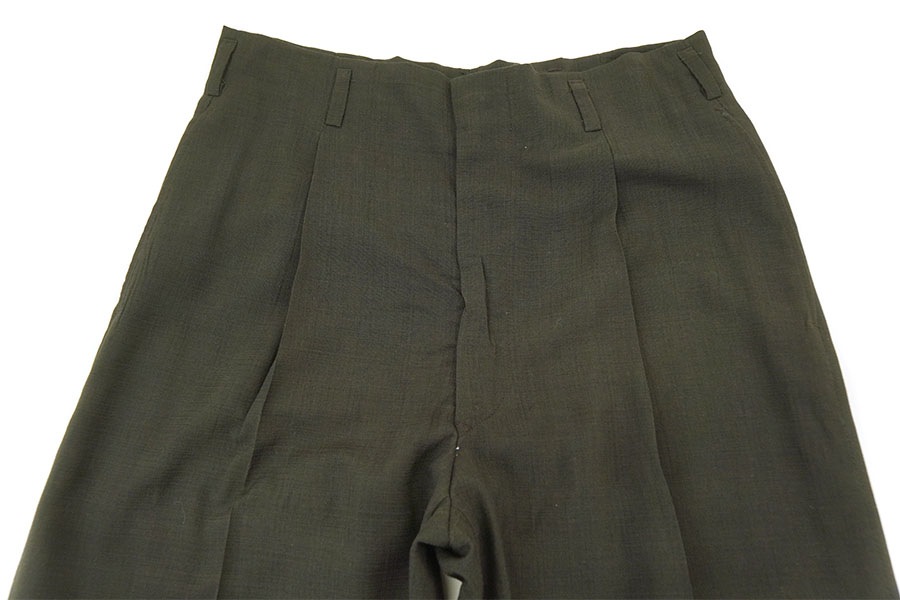 60's～ ASHER スラックスパンツ ダークブラウン 実寸(30x30.5位)