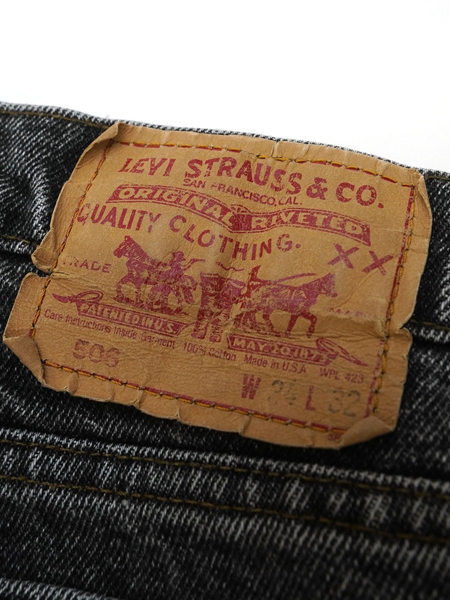 90's Levi's 506 ブラックデニムパンツ 表記(34x32) USA製 | すべての