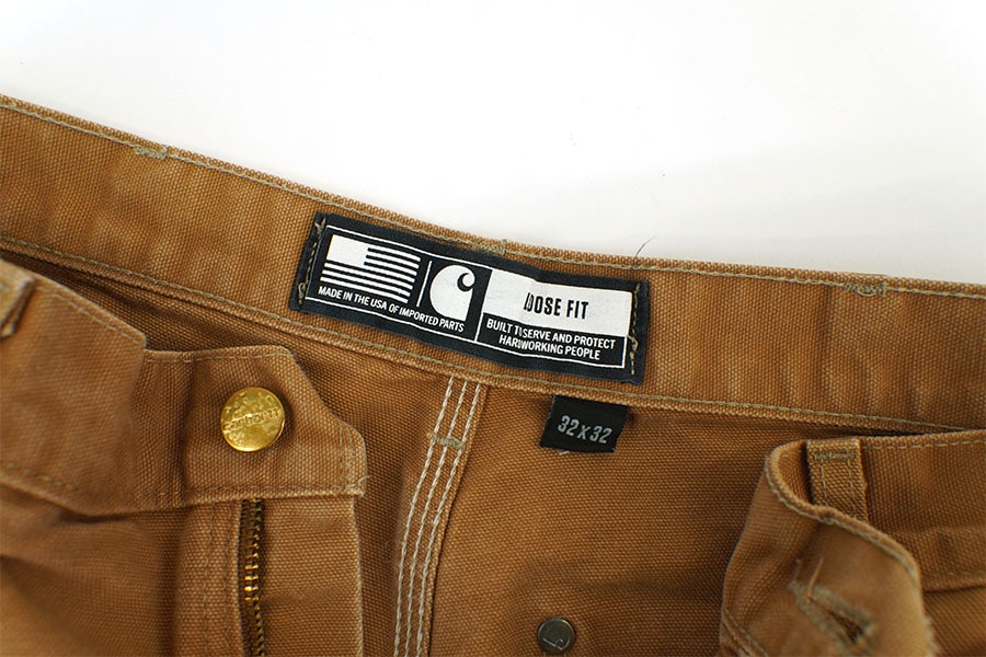 カーハート ダブルニー ダックペインターパンツ ブラウン 表記(32x32