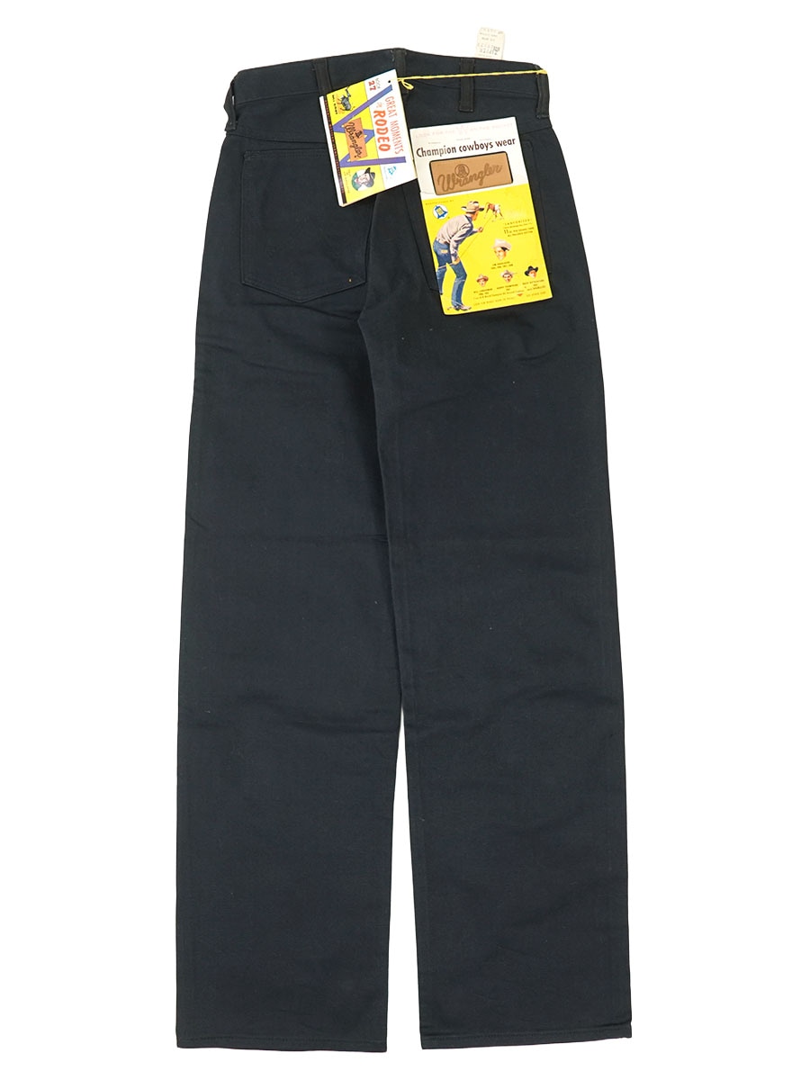 60's Wrangler 斜めベル 66YWZ コットンサテンパンツ ブラック! 表記