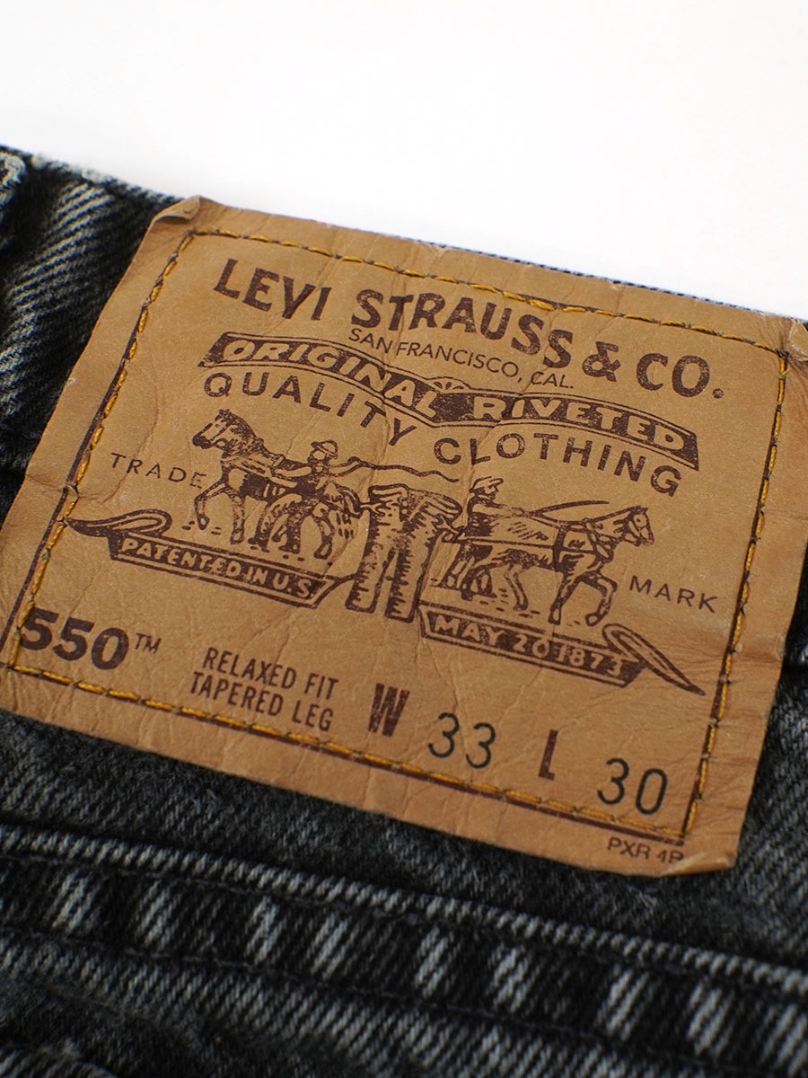 90's Levi's 550 オレンジタブ ブラックデニムパンツ 表記(33x30) USA