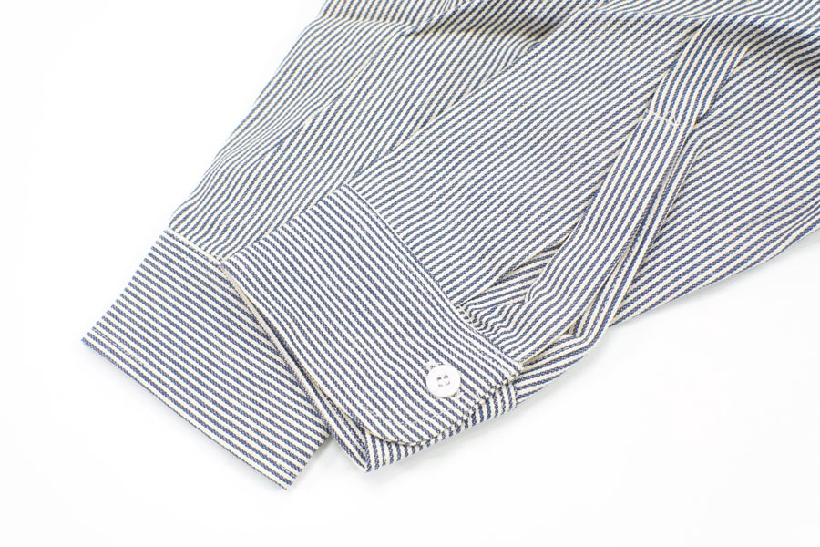 80'S BIG MAC HICKORY STRIPE WORK SHIRT (SIZE.MEDIUM) NOS | NEW