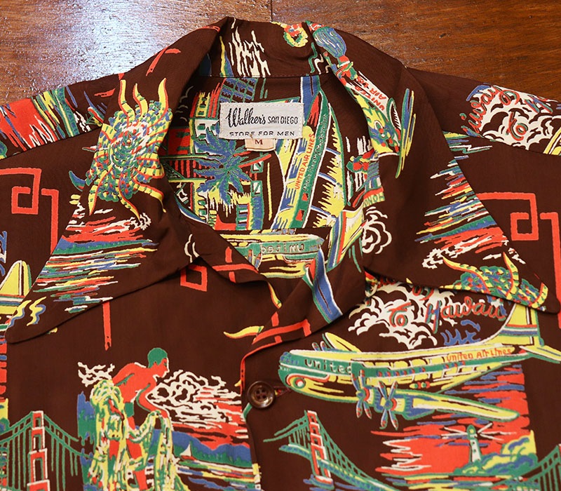 1950s L/S HAWAIIAN SHIRT , Size M