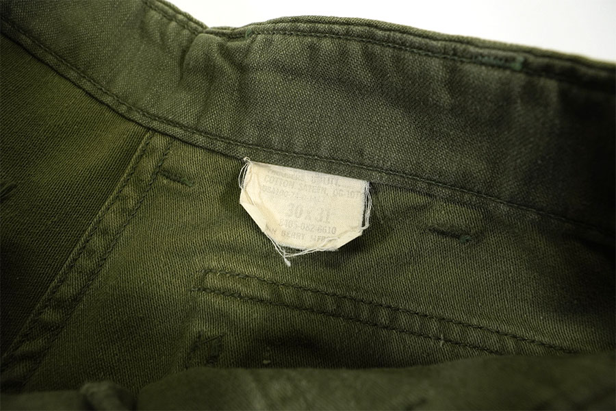60's～ U.S.ARMY ベイカーパンツ ボタンフライ 表記(30x31