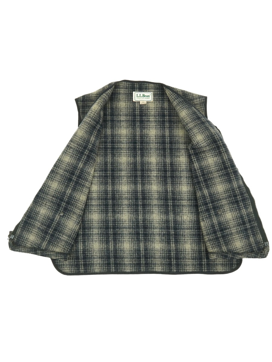80's L.L.Bean チェック柄 ウールベスト 表記(XL) USA製