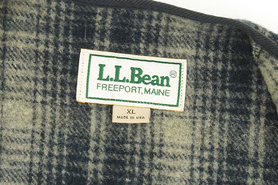 80's L.L.Bean チェック柄 ウールベスト 表記(XL) USA製 | WEB SPECIAL