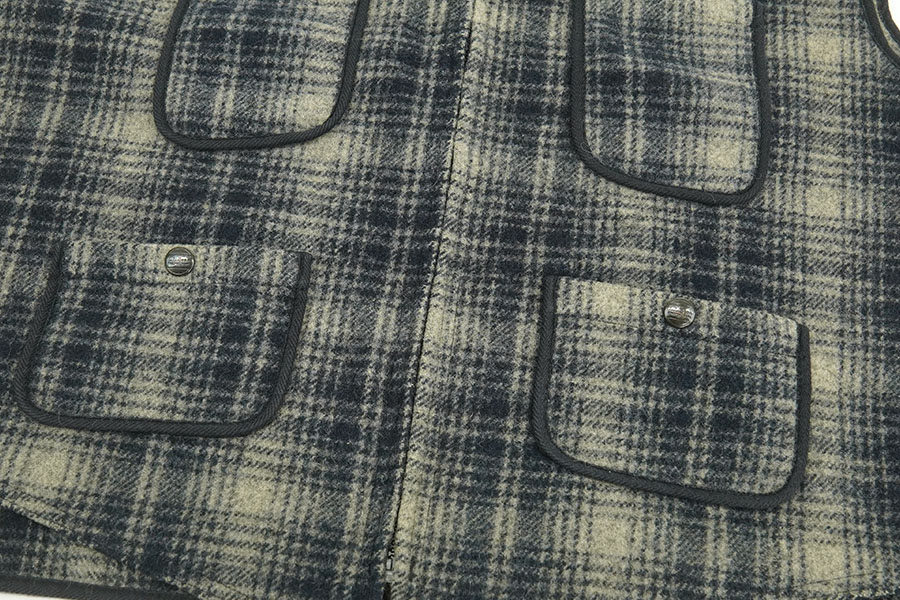 80's L.L.Bean チェック柄 ウールベスト 表記(XL) USA製