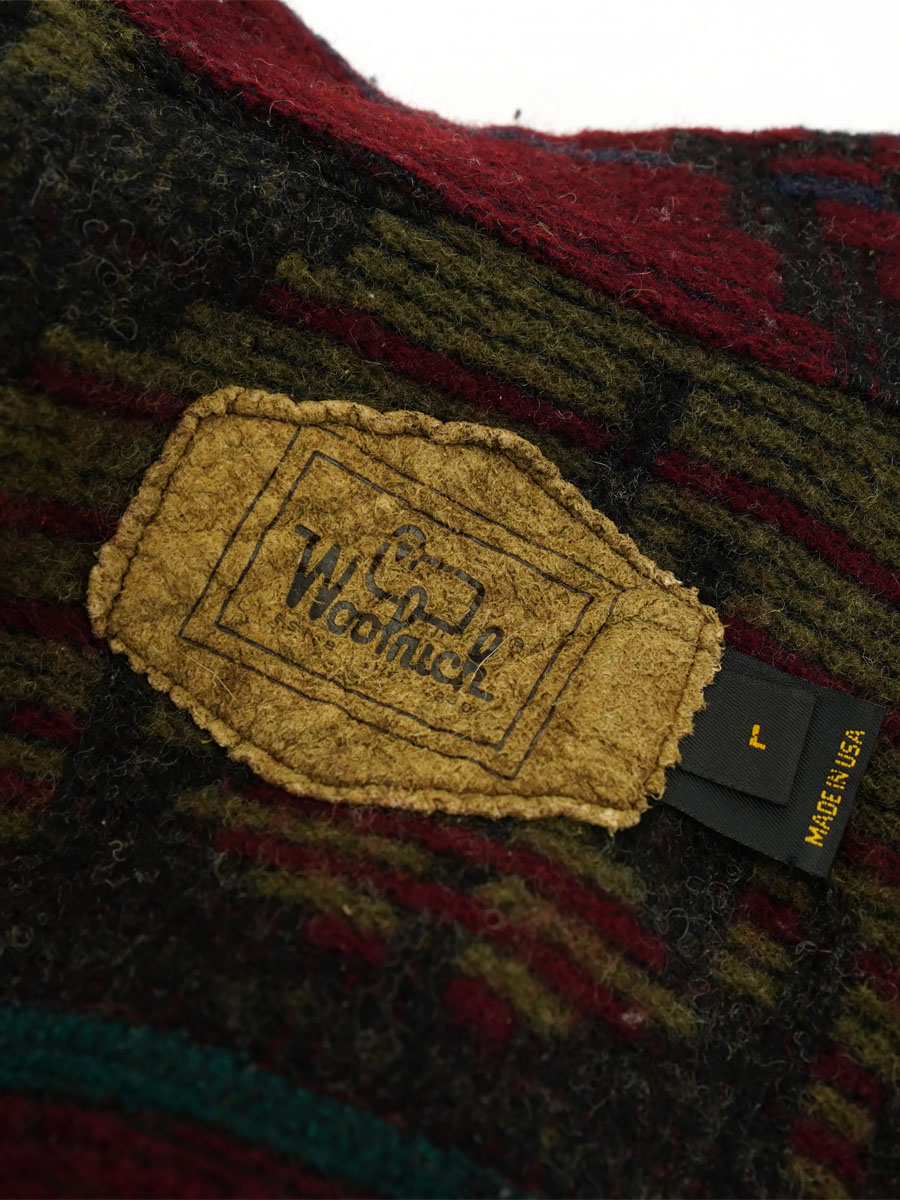 ネイティブ柄 ジップアップ ジャケット 90's Woolrich ネイティブ柄 ジップアップウールJKT 表記(L) USA製